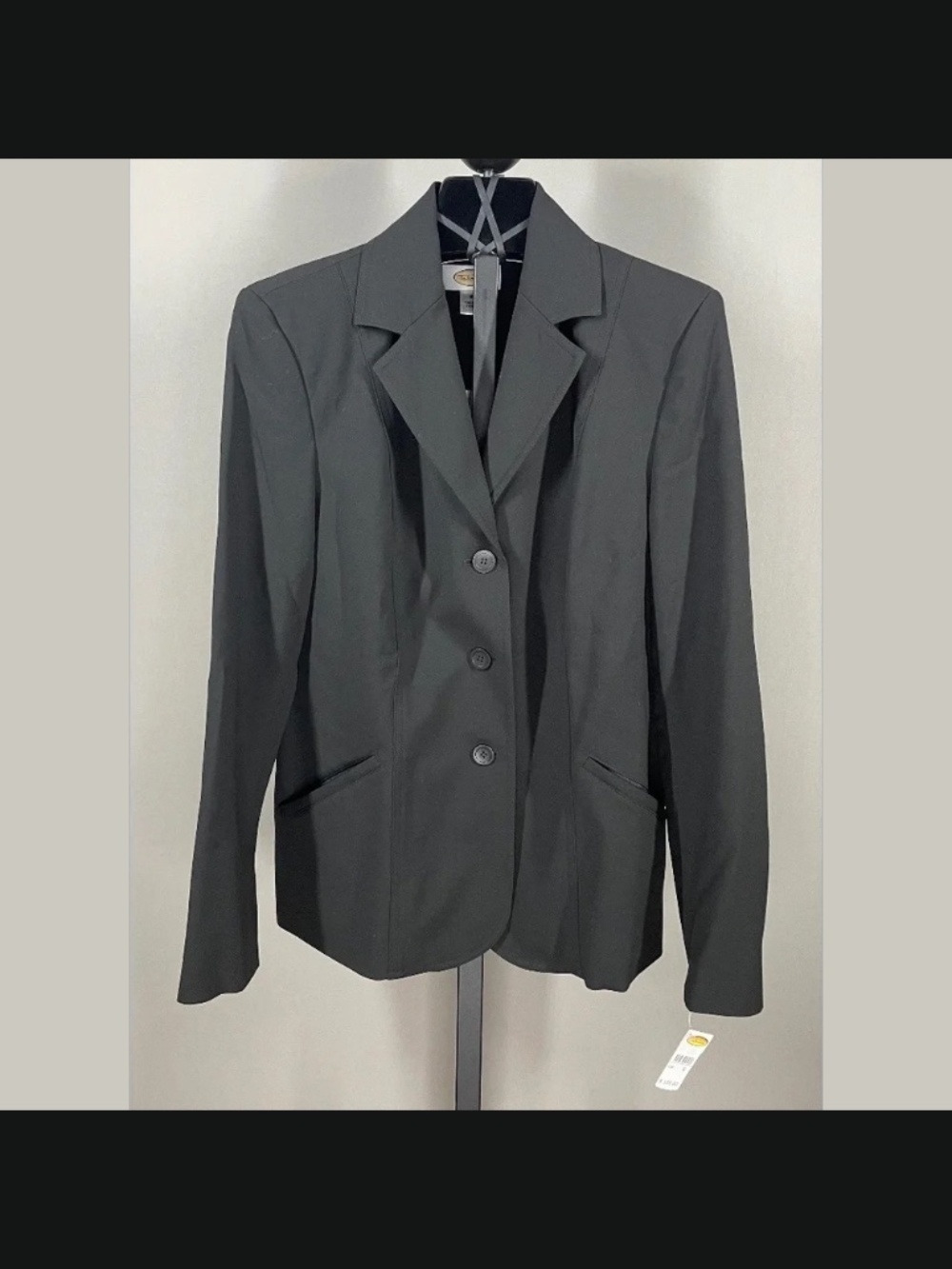 NEW Talbots Blazer Jacket Womens 8 black classic preppy business